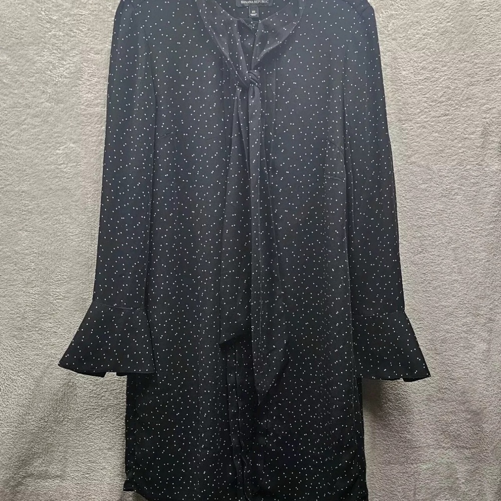 Elegant Black Polka Dot Dress
